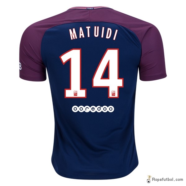 Camiseta Paris Saint Germain Replica Primera Ropa Matuidi 2017/18 Azul